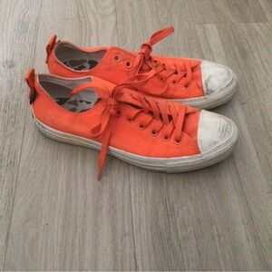 Converse Bright Orange Canvas Sneakers